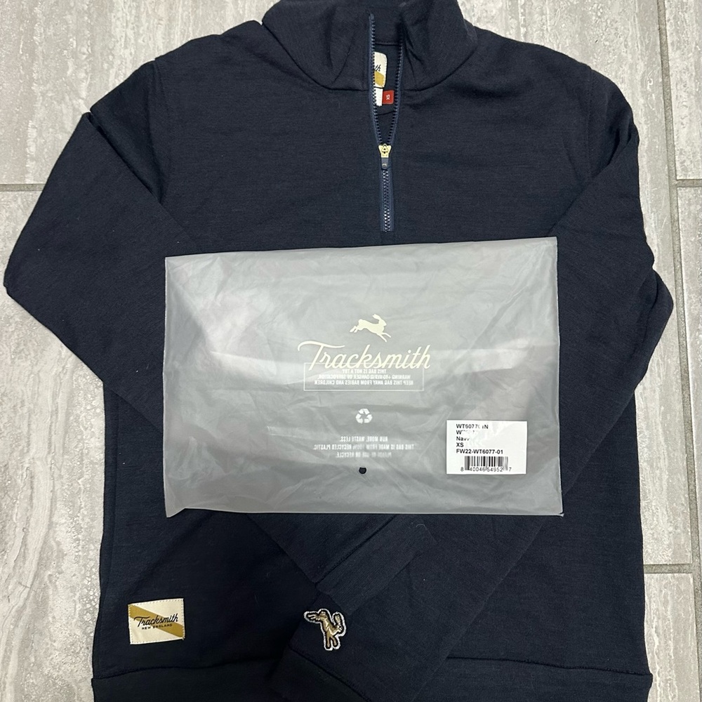 Tracksmith Midnight Blue Half-Zip Top